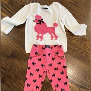 Poodle Sweater and Legging Set Size 3T